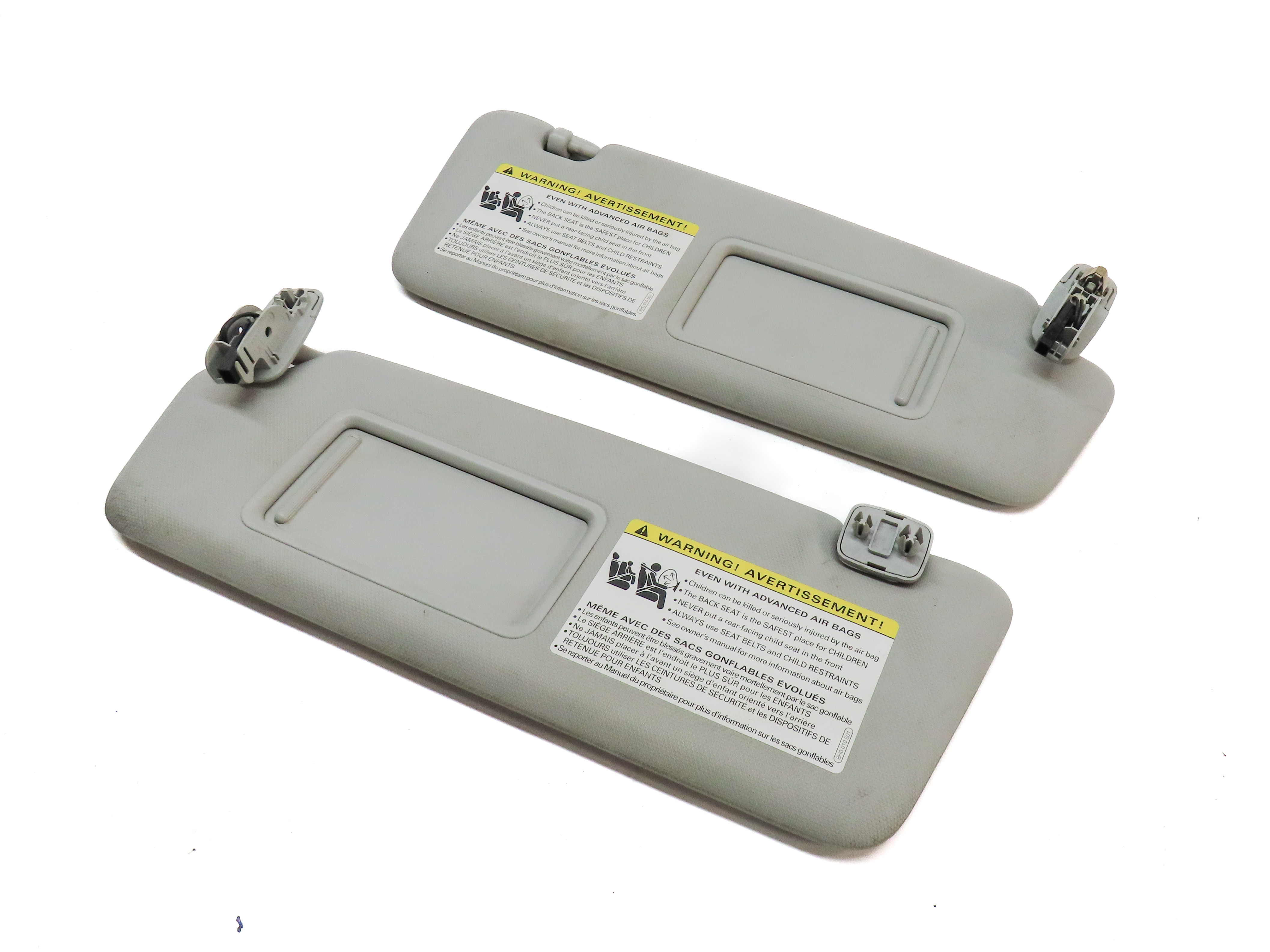 2015-2023 AUDI Q3 (8U) FRONT LEFT & RIGHT SUNVISOR SUN VISOR SET-2 (Gray) — exact item pictured